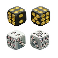 Dark Skull Dice 2PCS Metal D6 Cube 16.8mm for DND Board Game Entertainment  Accessories