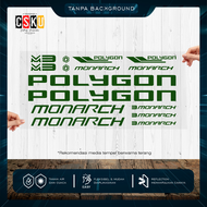 Polygon Monarch Cutting Sticker Variasi Stiker Set Decal Sepeda MTB Dewasa Gunung Striping Kalcer