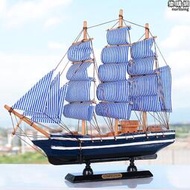 地中海木質帆船模型創意海盜船木質工藝裝飾擺飾學生禮物