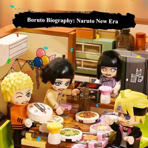 Keeppley Naruto Anime Surrounding Building Blocks Himawari Uzumaki's Birthday Assembly Model Boys an