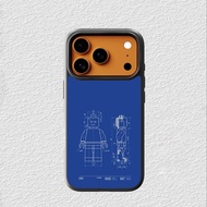 Case iphone 17 16 15 14 13 12 11 X 8 7 6 5 Xs XR Mini Plus Pro Max TPU Softcase LEGO Blueprint