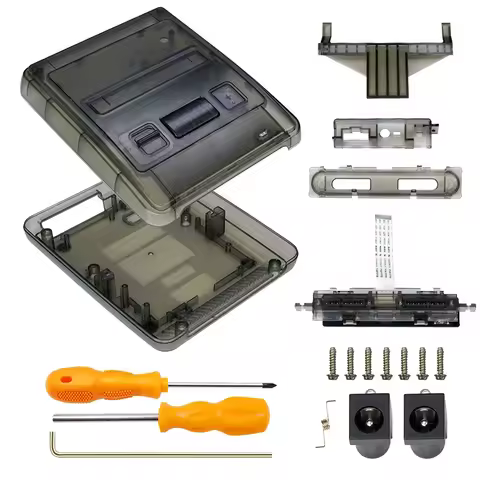 Replace for SFC Replacement Case Transparent Box For Super Famicom Console Super NES Game Console DI