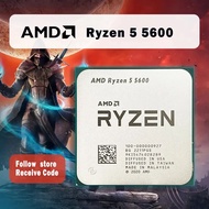 เครื่องประมวลผลซีพียู AMD Ryzen 5 5600เป็นค่าเริ่มต้น R5 5600 3.5 Ghz 6-Core 12-Thread 7NM L3 = 32M 100-000000927ซ็อกเก็ต AM4ไม่มีพัดลม