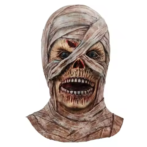 Horror Egypt Mummy Mask Halloween Mask Zombie Mummy Cosplay Props Pharaoh Ghost Masks Mummy Headcove