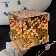gong 21PCS Nightlight Handmade DIY Material Cube Mirror Bedroom Decor Atmosphere Lamp Valene's Day B