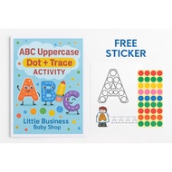 ABC Dot Sticker Activity Book – Uppercase, Lowercase, Numbers | Do A Dot + Tracing for Toddlers