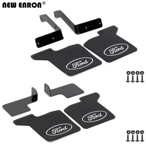 Front & Rear Aluminum Bracket Rubber Quarters Fender Mud Flaps for RC Crawler Car 1/10 Traxxas TRX-4
