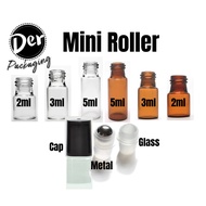 Glass Mini Roller / Roll On Bottle 2ml, 3ml, 5ml