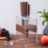 Acrylic Knife Holder Rack Multifunctional Kitchen Household Knife Storage Rack Countertop Style Crea