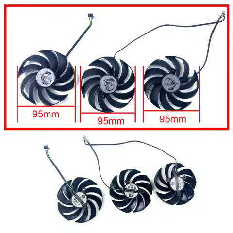 NEW Cooling Fan 95mm PLD10010B12HH GPU Cooler For MSI GeForce RTX 3070 3070Ti 3080 3080Ti 3090 Ti SU