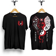 Baju Kaos Distro NAGA YIN YANG / KAOS DRAGON WARIORS / KAOS NAGA WARIOR / BONUS DADAKAN /BAJU KAOS D