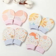 4雙入-透氣洞洞護手套 新生兒l嬰兒l寶寶。藍/粉(MIT台灣製造)