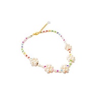 手工珍珠五花花頸鏈