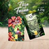 GDORA Gold Bar 0.25gram Flora & Fauna Bird 999.99