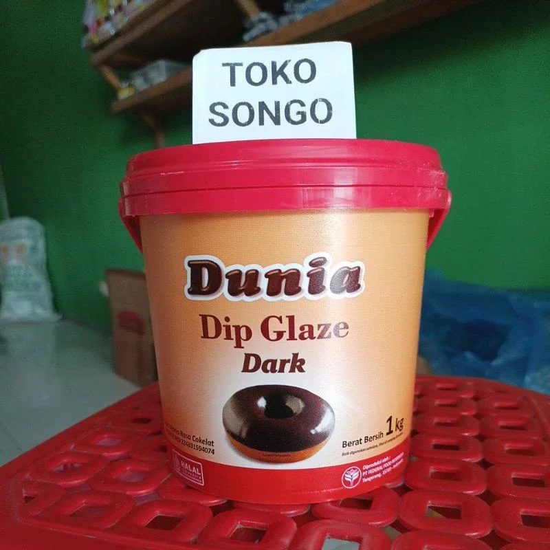 dunia dip glaze coklat 1 kg/ glaze dunia coklat 1 kg