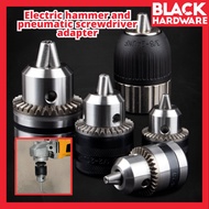 Black Hardware Key Chuck Adapter Sds Chuck Adapter Kepala Drill Impact Keyless Drill Chuck Head Repl