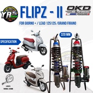 โช้ค OKD FLIPZ - II ตรงรุ่น แท้ Giorno + / Lead125 / Grand Firano ยาว 320 mm