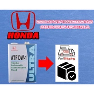 HONDA ATF AUTO TRANSMISSION FLUID GEAR OIL DW1 DW-1 DW 1 ULTRA 4L