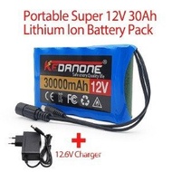 18650 Lithium Battery 3S2P 12V 30000mah Rechargeable Battery Lithium Battery Pack Belt+Charging