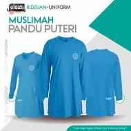 Tshirt Pandu Puteri Muslimah Sekolah Menengah/rendah Jersi Muslimah Microfibre Murah Oversize Persat