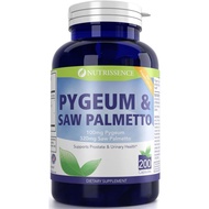 Pygeum and Saw Palmetto 200 Capsules - 100mg Pygeum & 320mg Saw Palmetto - Men’s Health - Prostate &