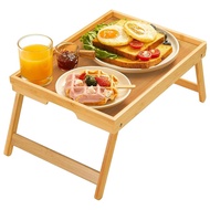 Bamboo Tray Table with Foldable Legs for Bed for Sofa Breakfast EatingWorking Laptop Desk Snack