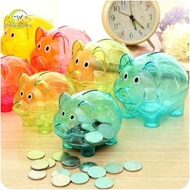 Transparent Money Eu7-Coin Bank Saving Case Small Plastic CoKind Piggy Plastic Bank,