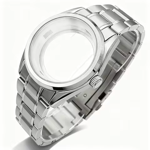 39.5mm Silver Watch Case Fit 33.5mm Dial For Seiko Grand NH35/36/34/4R Automatic Movement Sapphire C