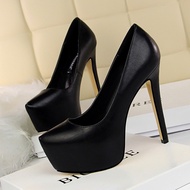 YA2 289-1 Fashion Simple Thin Heel Super High Heel Waterproof Platform Sexy Night Club Show Thin Wom