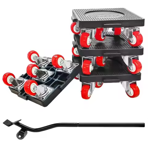 5-Wheel Heavy Furniture Mover Dolly Set with Lifter 360° Rotation Furniture Dollies Heavy Stuff Movi