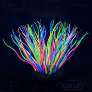 CRAFTMX Artificial Sea Anemone Coral, Simulation Luminous Feature Silicone Anemone Coral, Ornament S
