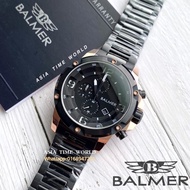 *Ready Stock*ORIGINAL Balmer 7979G-BRG-4 Quartz Analog Black Stainless Steel Sapphire Glass Chronograph Men’s Watch