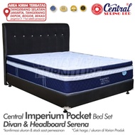 spring bed central imperium pocket plushtop pillowtop mattress only - divan hb serena 140 x 200 cm
