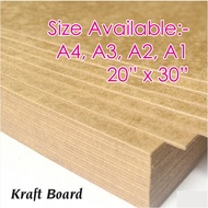 Kraft Board 800gsm 1000gsm | A4 A3 | Modeling Board | Kraft Card | DIY Art Craft Architectural Model