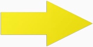 OfficeSmartLabels | 2" x 1" Directional Arrow Stickers – Vibrant Yellow, High Impact, Strong Adhesive, Easy Peel,300-Pack