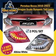 Perodua Bezza Tail Lamp Dragon Scale Dynamic Tail Lamp With Signal Running V3 Version 3 Albino White
