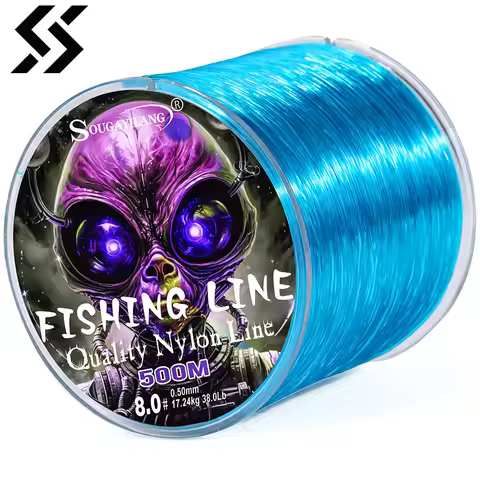 Sougayilang Nylon Fishing Line 100m 500m Super Stronger Japan Monofilament Line Max Drag 7-38LB Salt