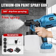 New style👍1000ML Electric Spray Gun Cordless Paint Sprayer Auto Furniture Steel Coating Airbrush UK 
