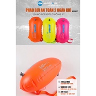 Life buoy, two airbag swimming buoy, large easy-to-pump inflatable nozzle, swimming safety equipment