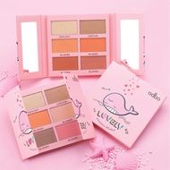 ODBO-Lovely Pantone Blusher A Love Palette That Combines 4 Shades Of Blush 1 Highlight 1 Shade Of Bronzer.