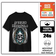 ZHRA T-Shirt Band A7X Avenged Sevenfold 6 Material 100% Cotton Thick Material distro T-Shirt