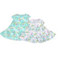 TAG baby kids girl dress pink green Floral leafs - size 3M-3T