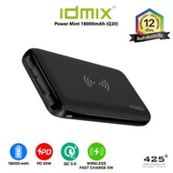 IDMIX POWER MINT Q20 POWER BANK (WIRELESS CHARGE | 18000 MAH | PD30W | QC3.0)