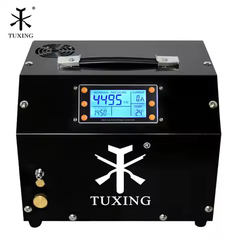 TUXING TXET063 300Bar High Pressure PCP Air Compressor Built-in power supply with LCD Display Digita