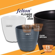 CS POTTERY FELTON ROUND FLOWER POT 2548 DIAMETER 33 CM PLASTIC FLOWER POT FOR INDOOR OUTDOOR USE PAS