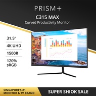 PRISM+ C315 MAX 31.5 UHD 4K [3840 x 2160] 120% sRGB 1500R Curved FreeSync G-Sync Ready Gaming Monitor