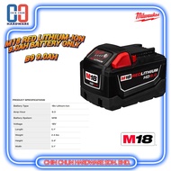MILWAUKEE M18 RED LITHIUM-ION 9.0AH BATTERY ONLY-(B9 9.0AH)