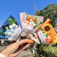 迷你mini毛线花仿真清新小花束送女友小礼物伴手礼搭配教师节礼物