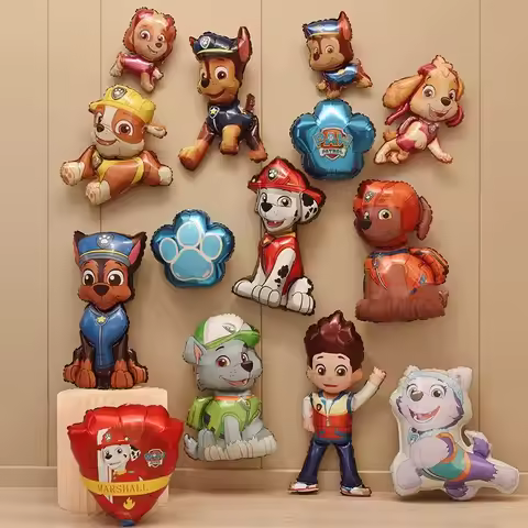 Cartoon PAW Patrol Balloon Boy Birthday Decoration Aluminum Film Balloon Set Dog Chase Skye Kids Par