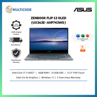 Asus Laptop Zenbook Flip 13 OLED UX363E-AHP743WS 13.3" FHD OLED Pine Grey ( I7-1165G7, 16GB, 512GB SSD, Intel, W11, HS )